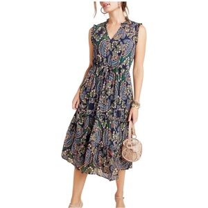 Anthropologie Elmira Ruffled Midi Dress